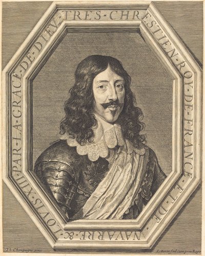Ludvig XIII tekijältä Jean Morin after Philippe de Champaigne
