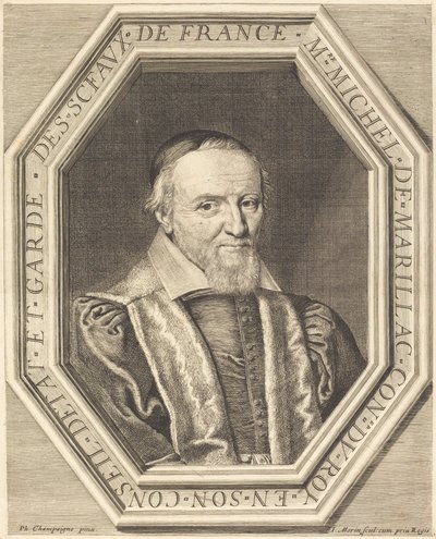 Michel deMarillac tekijältä Jean Morin after Philippe de Champaigne
