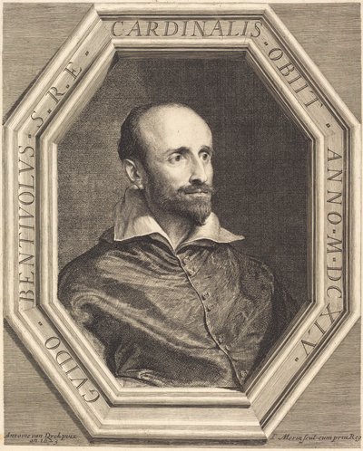 Kardinaali Guido Bentivoglio tekijältä Jean Morin, after Sir Anthony van Dyck