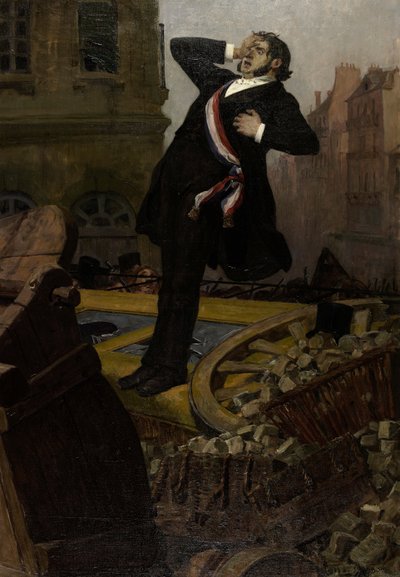 Varajäsen Alphonse Baudin kuoli 3. joulukuuta 1851 1902. tekijältä Jean Paul Laurens