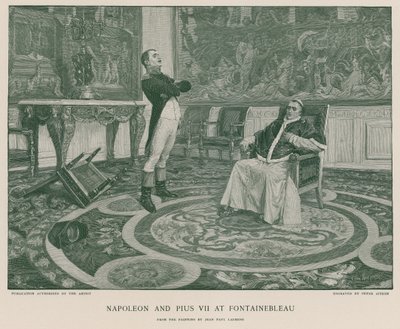 Napoleon ja Pius VII Fontainebleaussa tekijältä Jean Paul Laurens