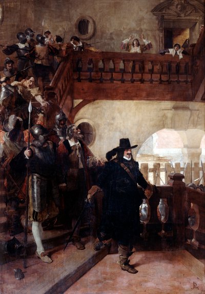 Neuvoston jäsen Brousselin pidätys 26. elokuuta 1648 1800-luvun alku tekijältä Jean Paul Laurens