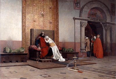 Robert hurskaan ekskommunikaatio, 1875 tekijältä Jean Paul Laurens