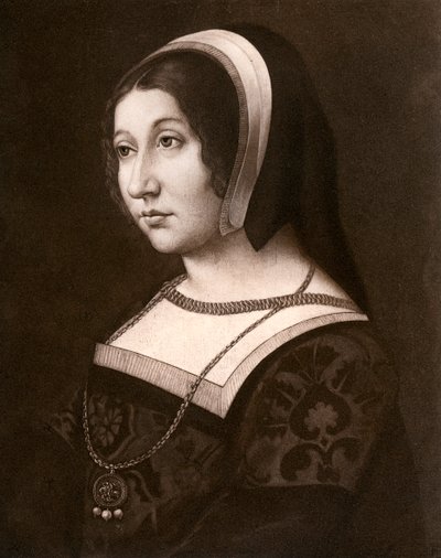 Tuntematon nainen, joka tunnettiin aiemmin nimellä Margaret Tudor, c1520, 1902. tekijältä Jean Perreal