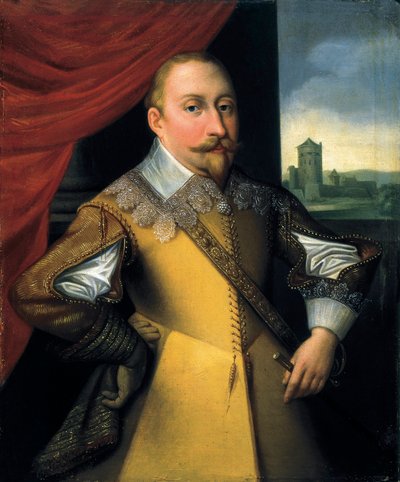 Kustaa II Adolfin muotokuva (öljy kankaalle) tekijältä Jean Pierre (1806 39) Decreuse