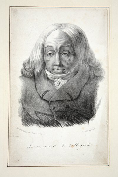 Muotokuva Talleyrandista, 79, pub.1835 (kaiverrus) tekijältä Jean Pierre (after) Dantan