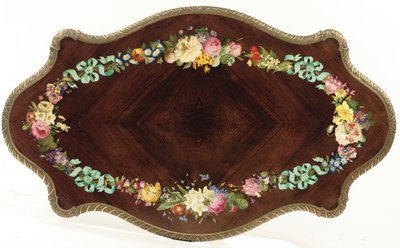 Napoleon III -keskipöytä, n. 1856 (ruusupuu & emali) (katso myös 476434 ja 476436) tekijältä Jean Pierre Alexandre Tahan