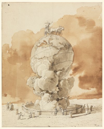 Pariisin aukiolle pystytettävän julkisen monumentin suunnittelu tekijältä Jean Pierre Louis Laurent Houël