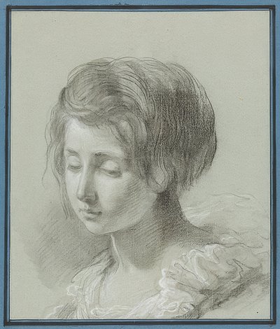 Nuoren naisen muotokuva. Noin 1781 tekijältä Jean Pierre Saint Ours