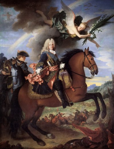 Espanjan kuninkaan Philip V:n ratsastusmuotokuva 1683-1746, 1723. tekijältä Jean Ranc