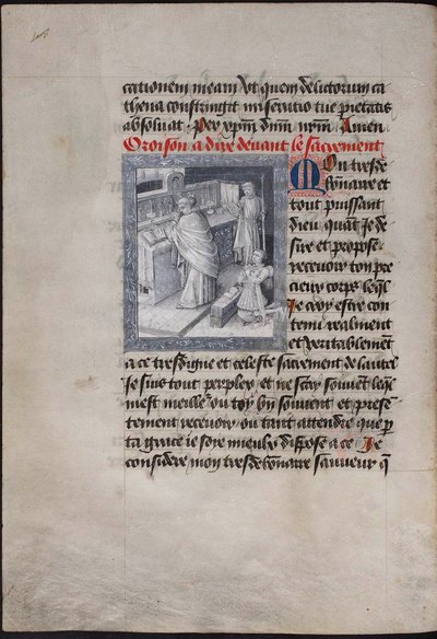 Pyhä messu Filippus Hyvän kanssa. Filippoksen Burgundialaisen tuntikirja, noin 1455 tekijältä Jean Tavernier