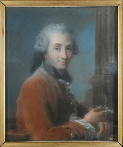 Arkkitehti Jacques Gondouin de Follevillen muotokuva 1737-1818, n. 1780. tekijältä Jean Valade
