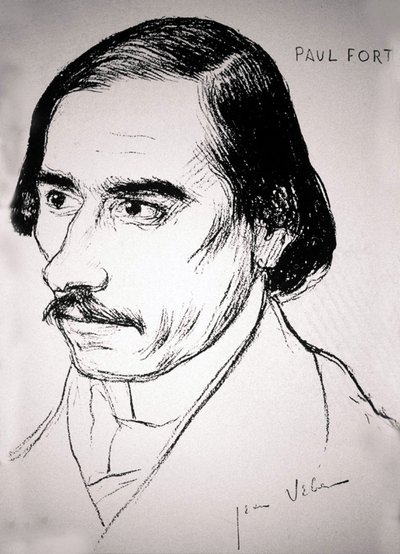 Paul Fort, n. 1900 (piirustus) tekijältä Jean Veber