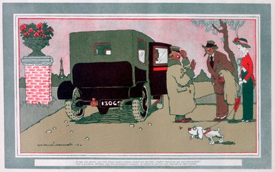 "Uusi kuljettaja", ranskalainen autosarjakuva, 1913 tekijältä Jean Villemot