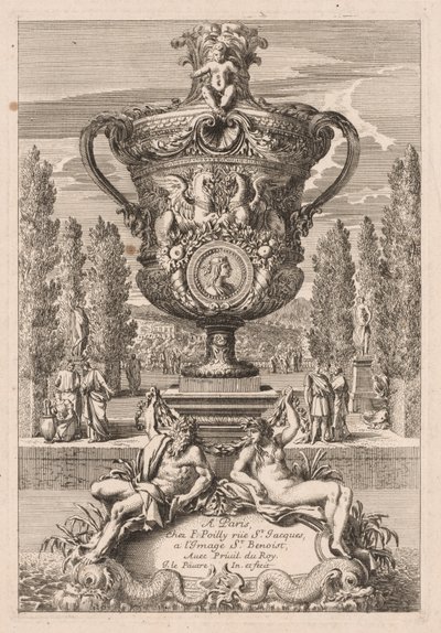 Koristeuurna, 1600-luku. tekijältä Jean le Pautre