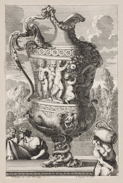 Koristeuurna, 1600-luku. tekijältä Jean le Pautre