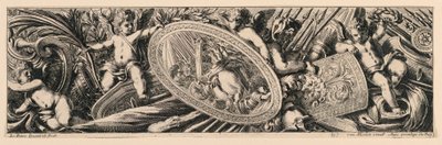Frieze: Trophyes of Arms ja Putti tekijältä Jean le Pautre