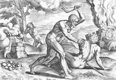 Kain tappaa Abelin tekijältä Jean or Johann Sadeler