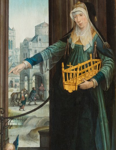 Samoksen Sibylla. Triptyykki Jeesuksen lapsen palvonnasta tekijältä Jean the Elder (attr. to) Bellegambe