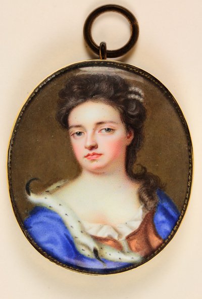 Queen Anne (akvarelli vellum) tekijältä Jean the Younger Petitot