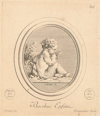Bacchus enfant tekijältä Jeanne Antoinette Poisson, marquise de Pompadour after François Boucher after Jacques Guay