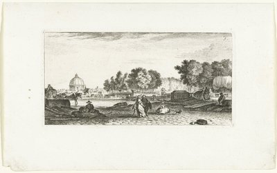 Näkymä Dôme des Invalidesille Pariisissa Vues de Paris (sarjan nimi) Näkymät Pariisista (sarjan nimi) tekijältä Jeanne Françoise Ozanne