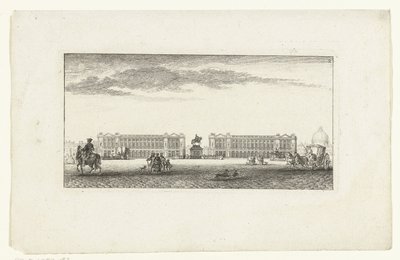 Näkymä Place Louis XV -aukiolle Pariisissa Vues de Paris (sarjan nimi) Näkymät Pariisista (sarjan nimi) tekijältä Jeanne Françoise Ozanne