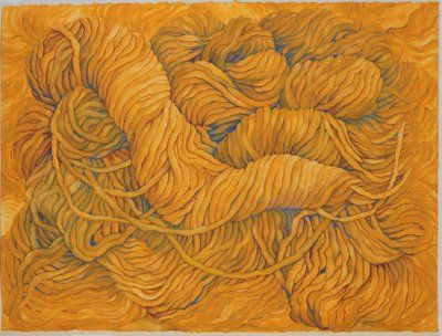 Wool Ochre Yellow, 2013 (guassi paperille) tekijältä Jeanne Maze