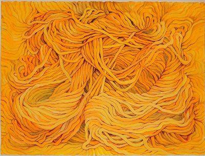 Wool Yellow, 2013 (guassi paperille) tekijältä Jeanne Maze