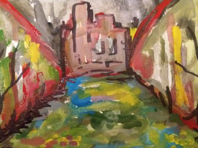 Schloss mit Teich tekijältä Jeannette Stein