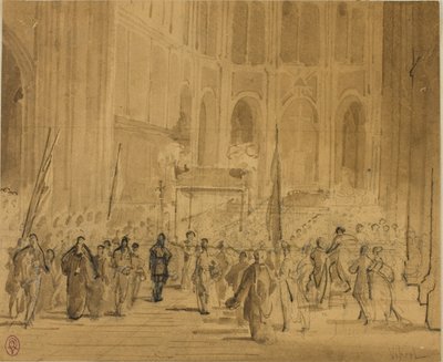 Prinssin kruunaaminen tekijältä Jehan Georges Vibert
