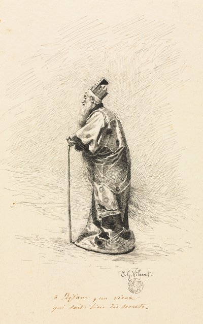 Tutkimus Taikurille Conte de Féen tarinassa Keiju, 1800-luku. tekijältä Jehan Georges Vibert