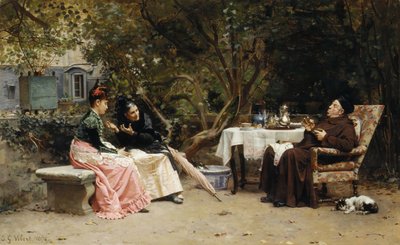 Varoitus, 1874. tekijältä Jehan Georges Vibert