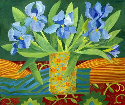 Iris, 2014 (akryyli kankaalle) tekijältä Jennifer Abbott