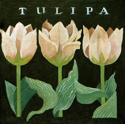 Tulppaanit, 2013 (akryyli kankaalle) tekijältä Jennifer Abbott