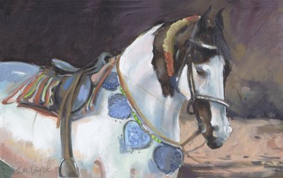 Marwarin hevonen II (öljy kankaalle) tekijältä Jennifer Wright