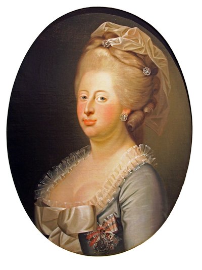 Tanskan ja Norjan kuningattaren Caroline Mathilden muotokuva tekijältä Jens Juel