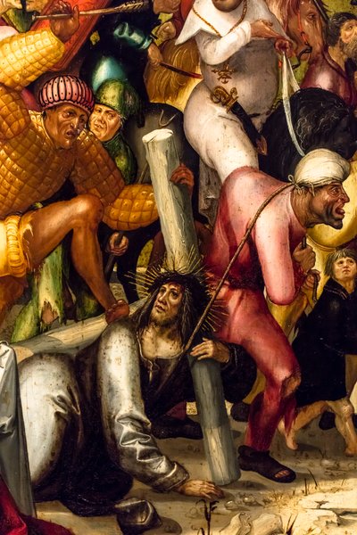 Ristin kantaminen, noin 1515 (tempera ja öljy havupuulle). tekijältä Jerg Ratgeb