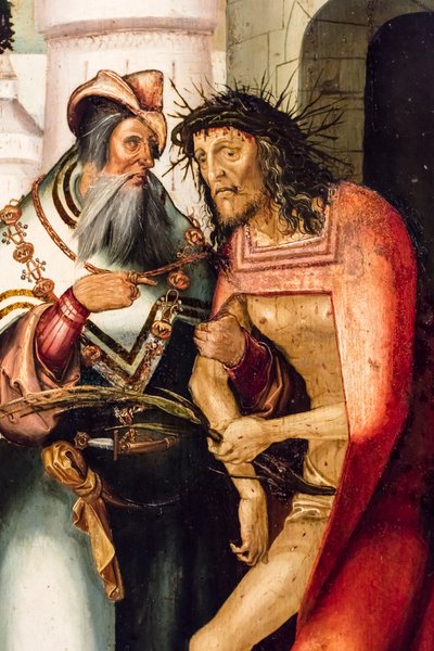 Ecce Homo, noin 1515 (tempera ja öljy havupuulle) tekijältä Jerg Ratgeb