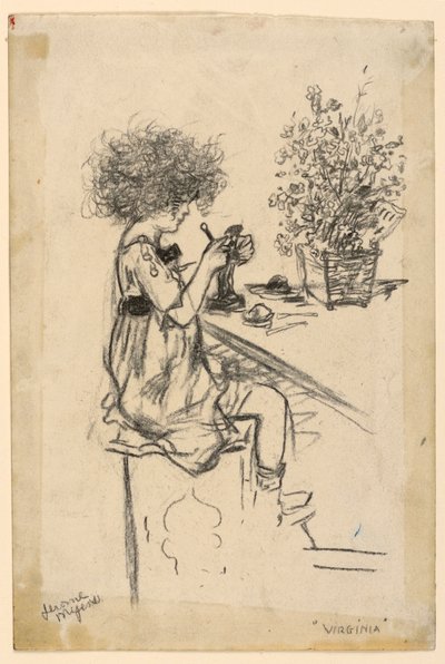 Virginia Modeling, Study for Etching tekijältä Jerome Myers