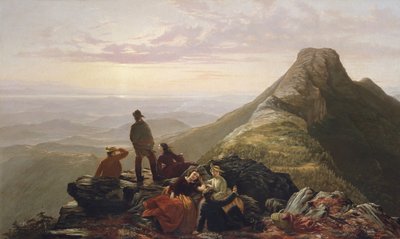 Myöhästyneet juhlat Mansfield Mountainilla, 1858. tekijältä Jerome Thompson