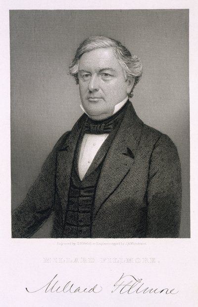 Millard Fillmore, kaiverrus Thomas B. Welch (1814-74) dagerrotypian mukaan tekijältä Jesse H. Whitehurst