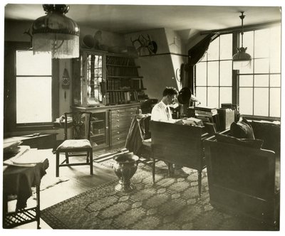 Ernest Thompson Seton, n. 1918 (gelatiinihopea valokuva) tekijältä Jessie Tarbox Beals