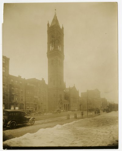 Old South Church, Boston, Mass, USA, n. 1902–1910 (gelatiinihopeakuva) tekijältä Jessie Tarbox Beals