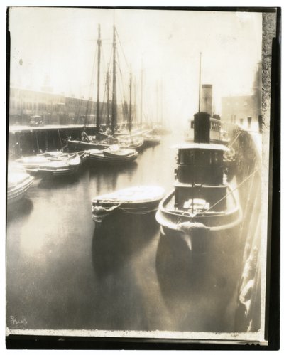 Old T Wharf, Boston, n. 1902-1910 (gelatiinihopea valokuva) tekijältä Jessie Tarbox Beals