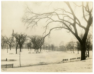 The Common, Boston, Yhdysvallat, n.1902-10 (gelatiinihopeakuva) tekijältä Jessie Tarbox Beals