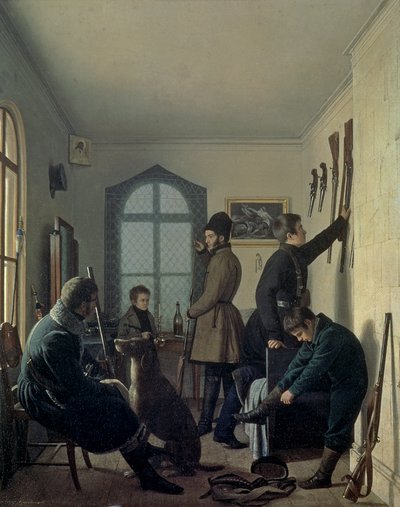 Metsästysvalmistelut, 1836 tekijältä Jevgraf Fiodorovitch Krendovsky