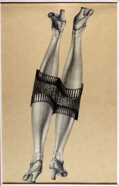 Kollaasi ""Kaksi kaunista jalkaa"" - kirjoittanut Jindrich Styrsky (1899-1942) (48/35) tekijältä Jindrich Styrsky