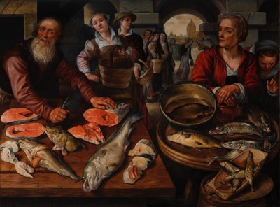 Kalamarkkinat, 1568 (öljy baltti-tammelle) tekijältä Joachim Beuckelaer