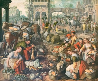 Kauppatori, Joachim Beuckelaer (öljy kankaalle) tekijältä Joachim Beuckelaer